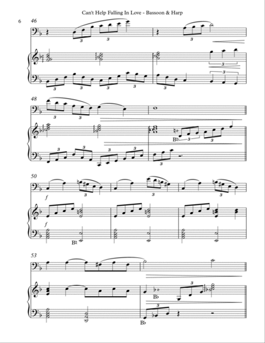 Can't Help Falling In Love Trumpet Duet scores gallery preview page 6