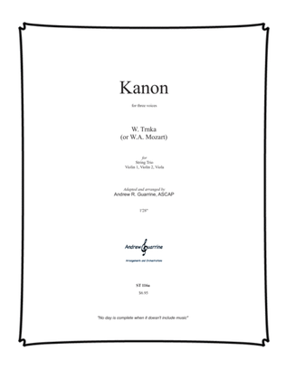 Kanon (a) for three voices