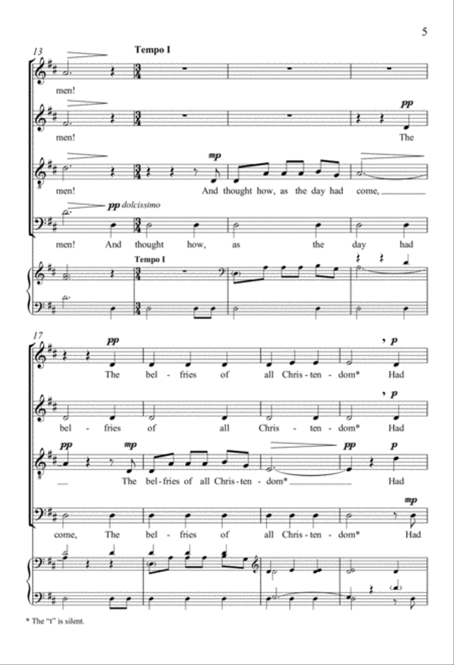 A Soldier's Carol 4-Part scores gallery preview page 5