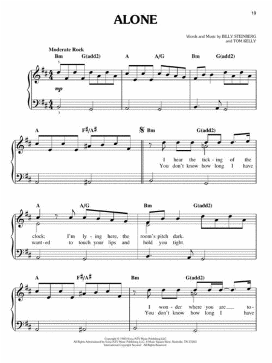VH1's 100 Greatest Love Songs Easy Piano scores gallery preview page 11