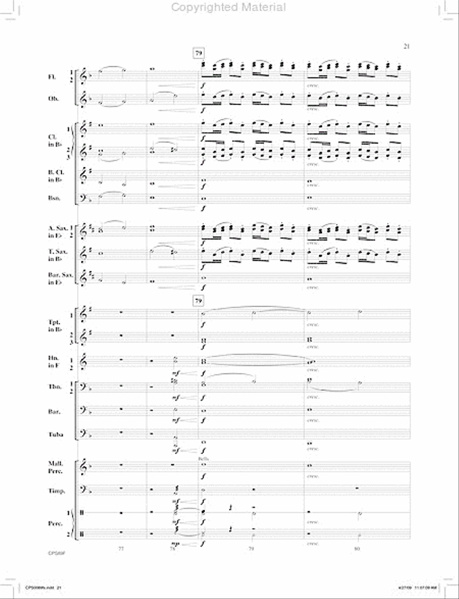 Canonic Fantasy Concert Band scores gallery preview page 22