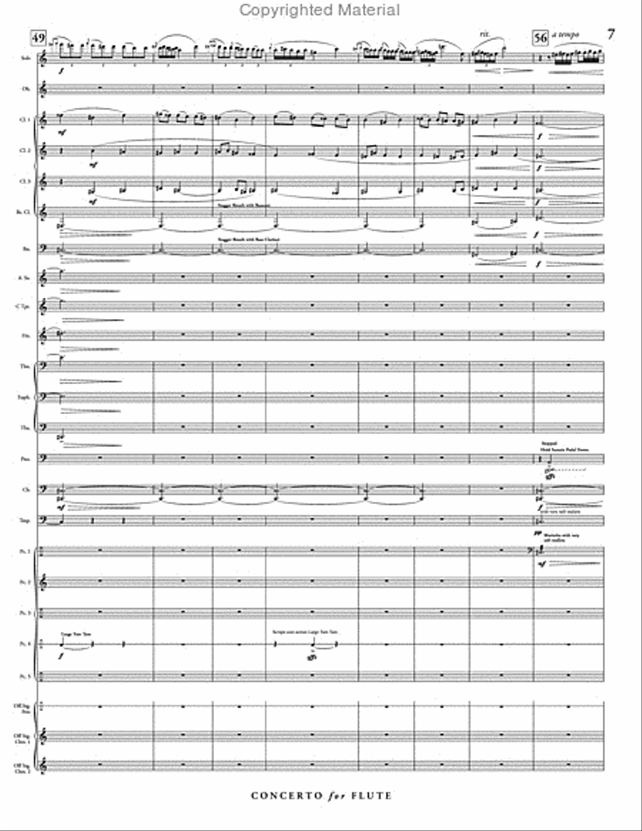 Concerto for Flute & Wind Ensemble Concert Band scores gallery preview page 8