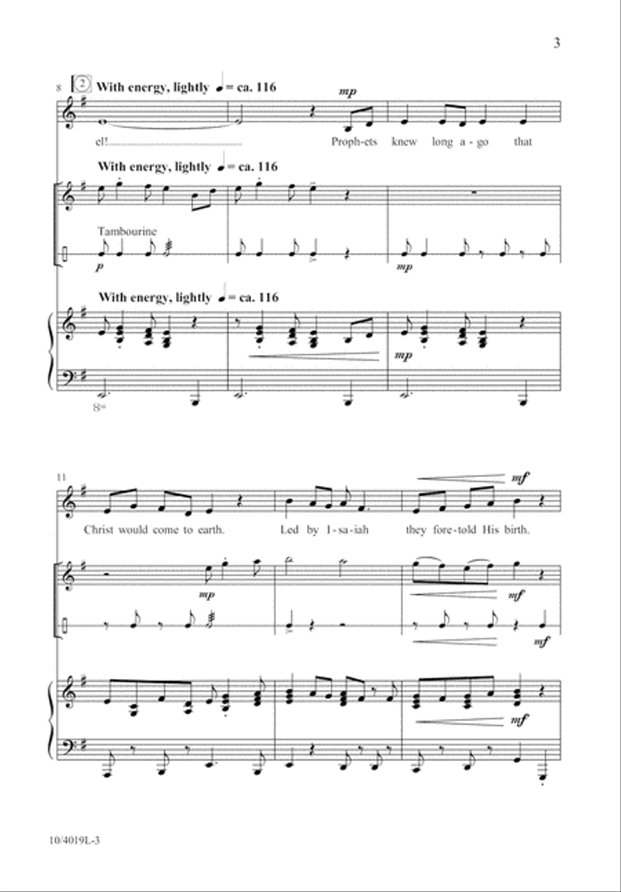 Prophets Knew Unison Choir scores gallery preview page 3