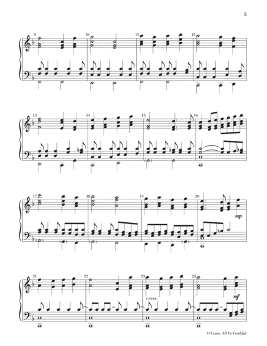 O Come, All Ye Faithful 5-Octaves scores gallery preview page 4
