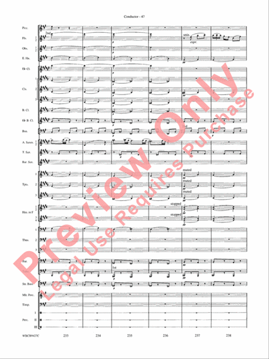 An American in Paris Concert Band scores gallery preview page 49