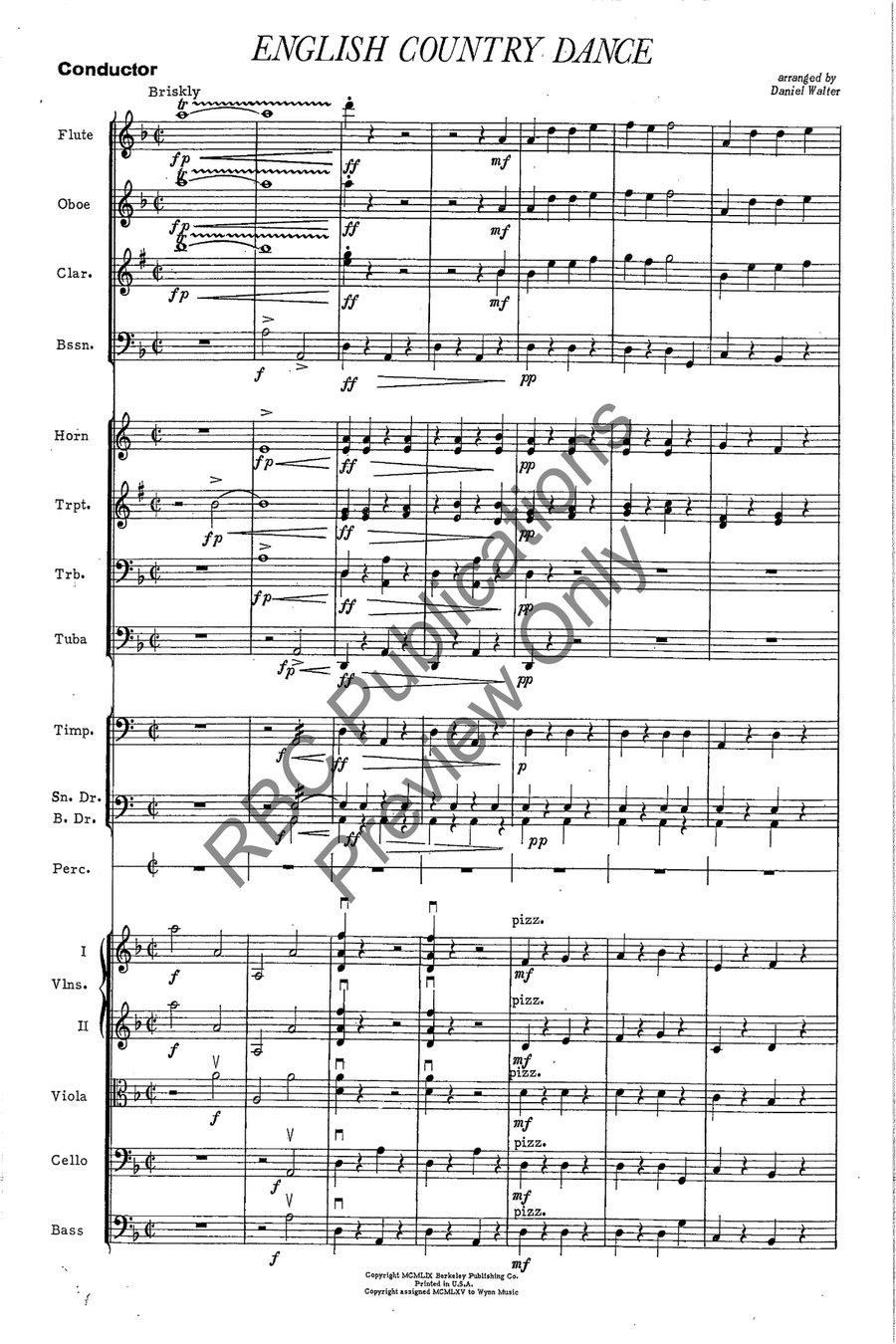 English Country Dance English Country Dance Full Orchestra scores gallery preview page 3