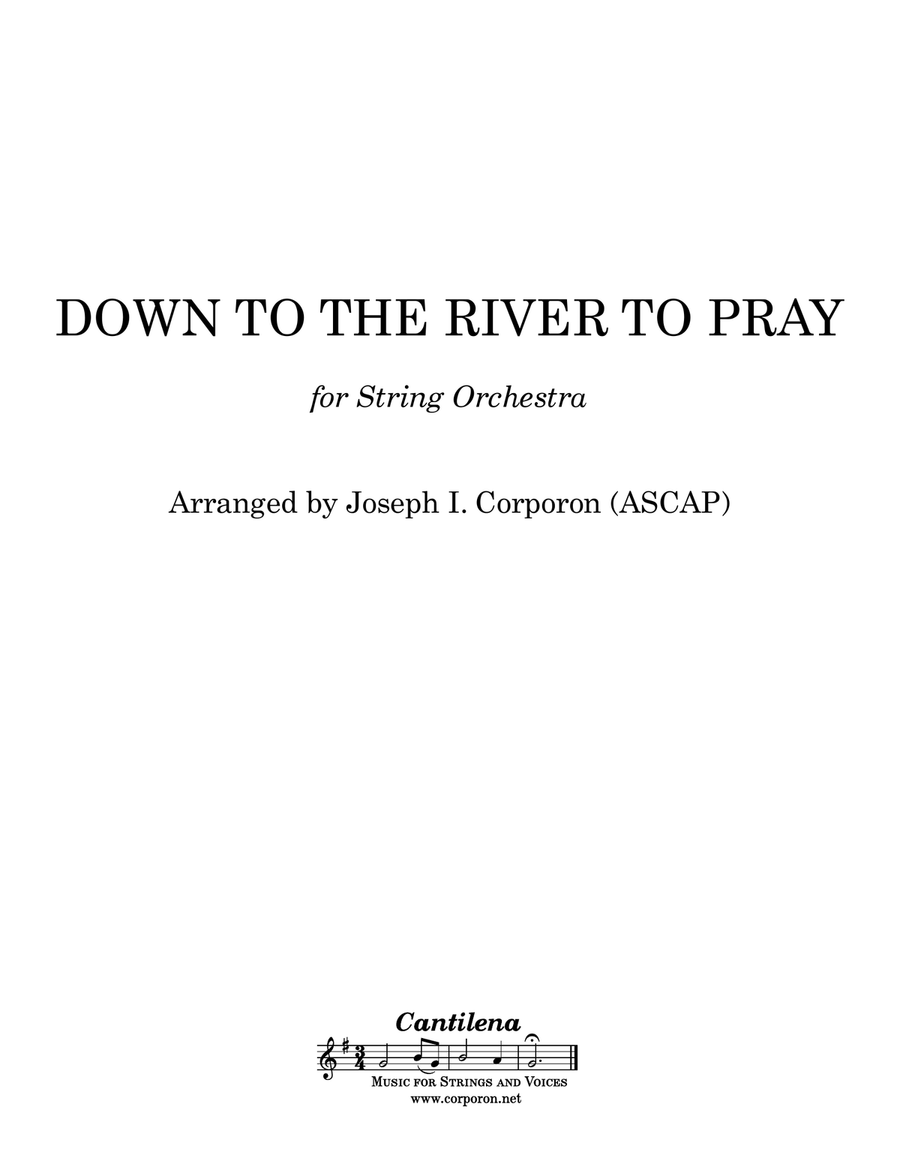 Down to the River to Pray String Orchestra scores gallery preview page 1