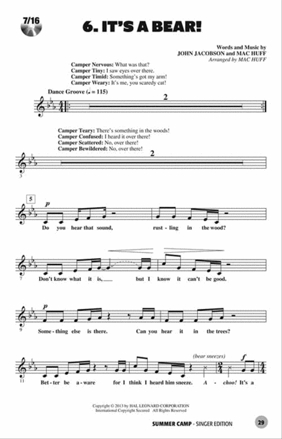 Summer Camp Choir scores gallery preview page 4