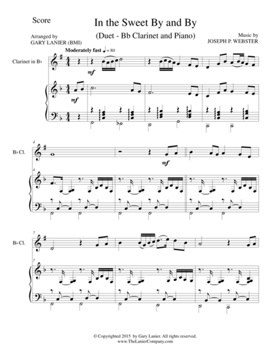 IN THE SWEET BY AND BY (Duet – Bb Clarinet and Piano/Score and Parts) image number null