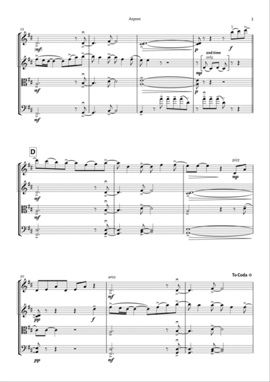Anyone String Quartet scores gallery preview page 3