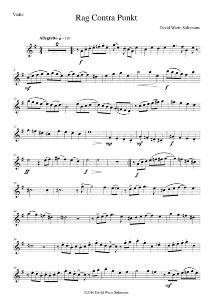 Rag Contra Punkt for string trio String Trio scores gallery preview page 4