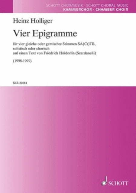 Vier Epigramme From 