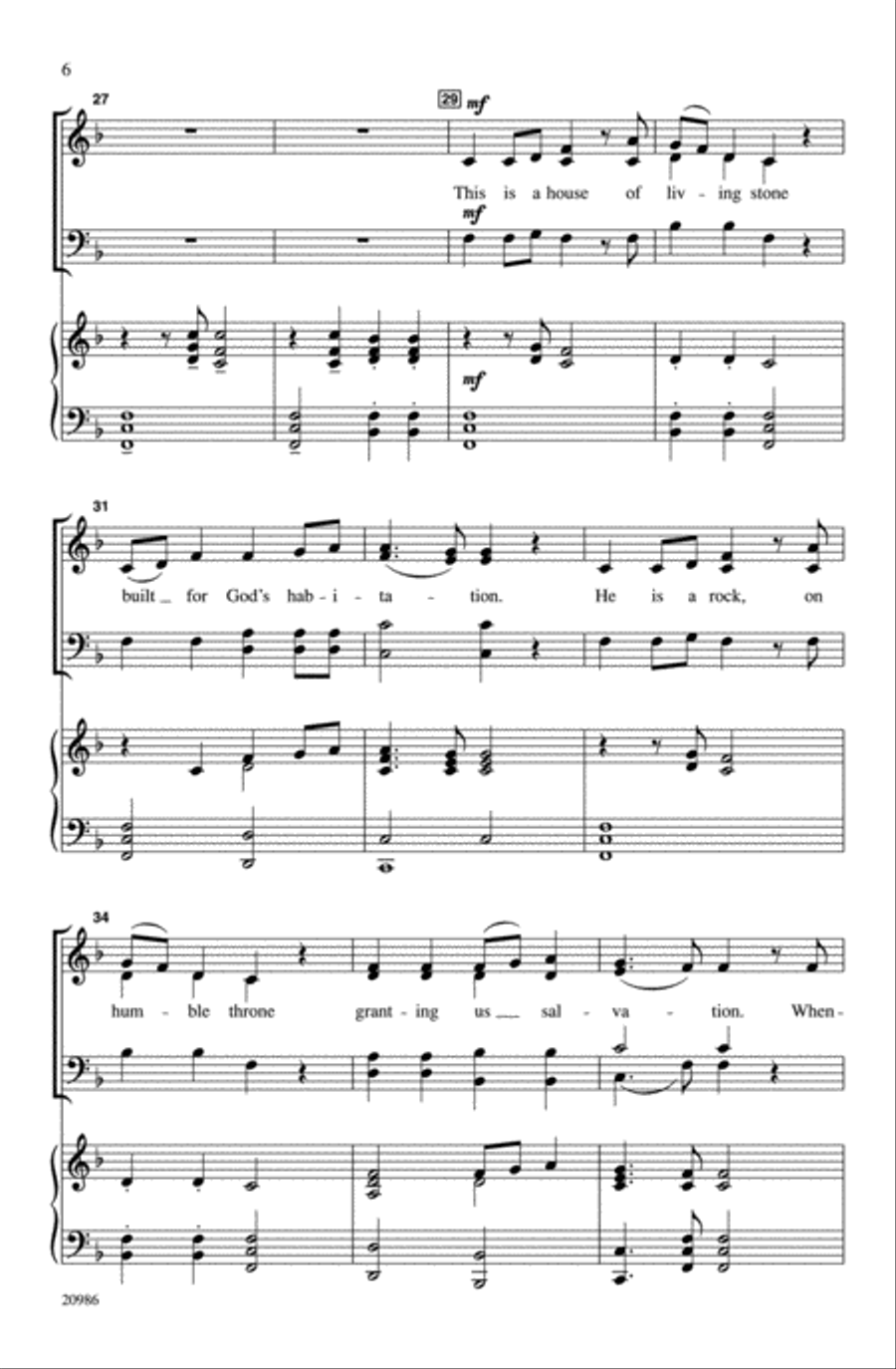 Built on a Rock Built on a Rock 4-Part scores gallery preview page 6