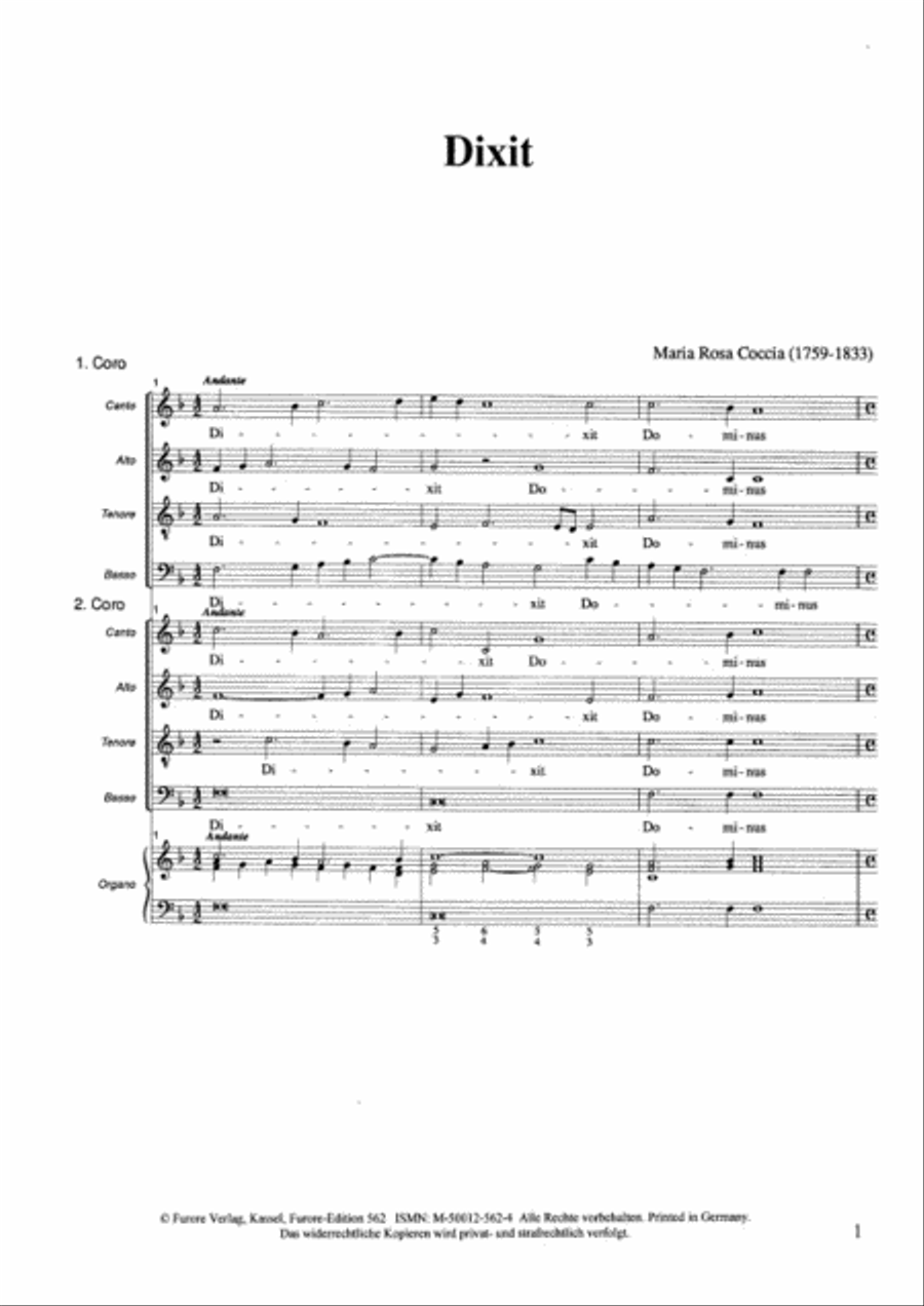 Dixit Dominus Domino meo Mixed Choir scores gallery preview page 2