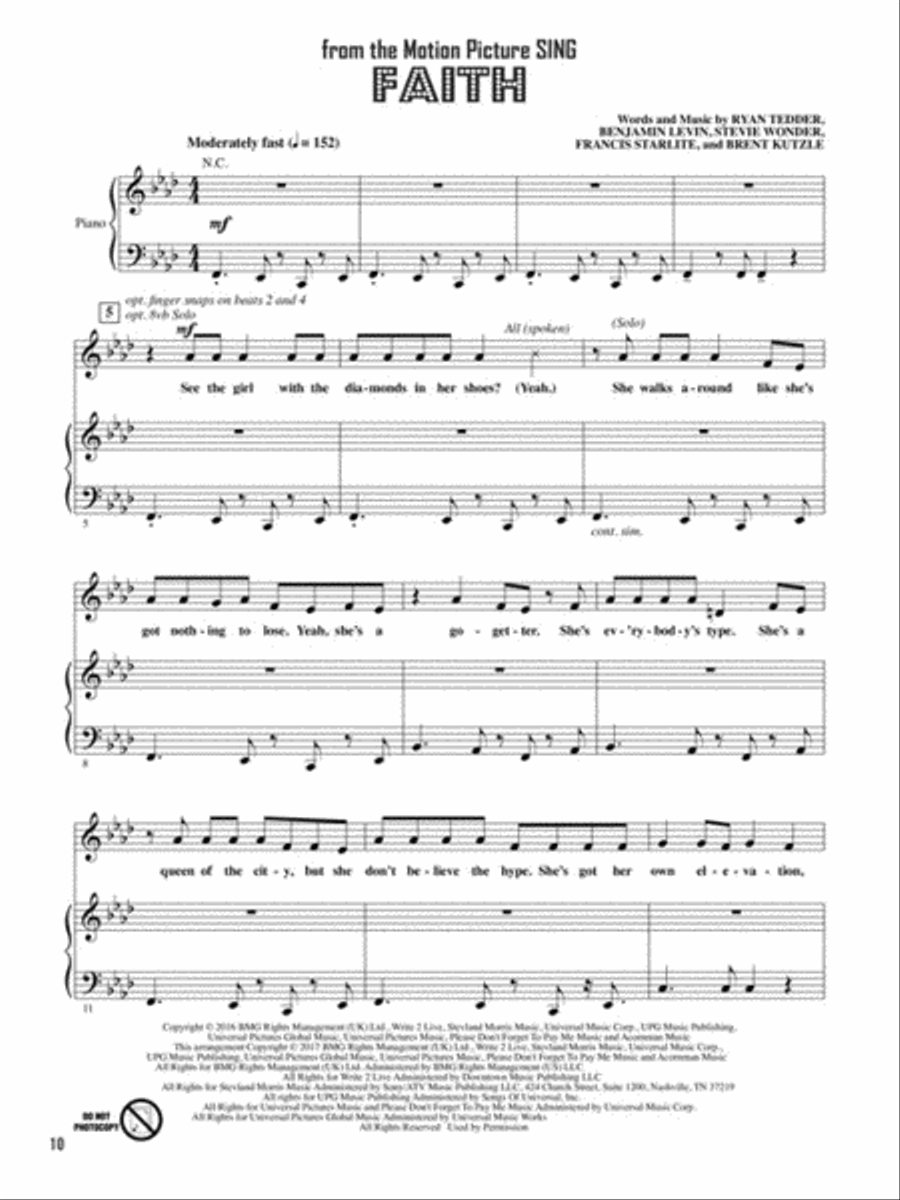 Let's All Sing Songs from the Motion Picture SING Choir scores gallery preview page 3