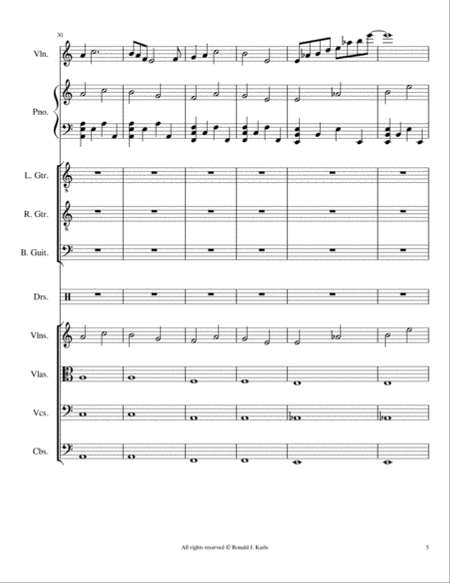Ever Lasting Rock Chamber Orchestra scores gallery preview page 6