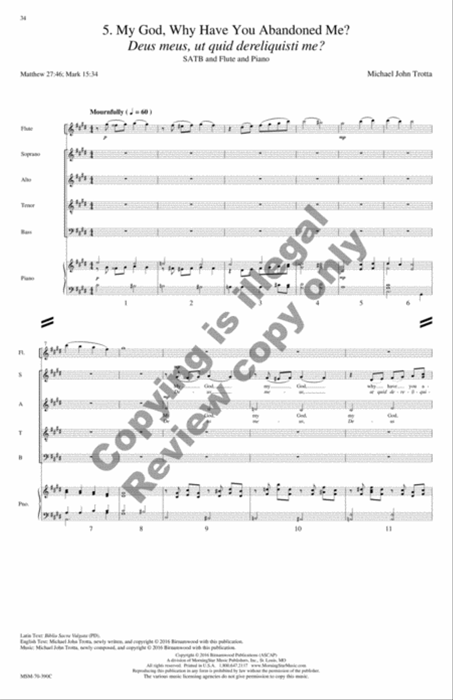 Seven Last Words (Chamber Ensemble Score) Choir scores gallery preview page 39