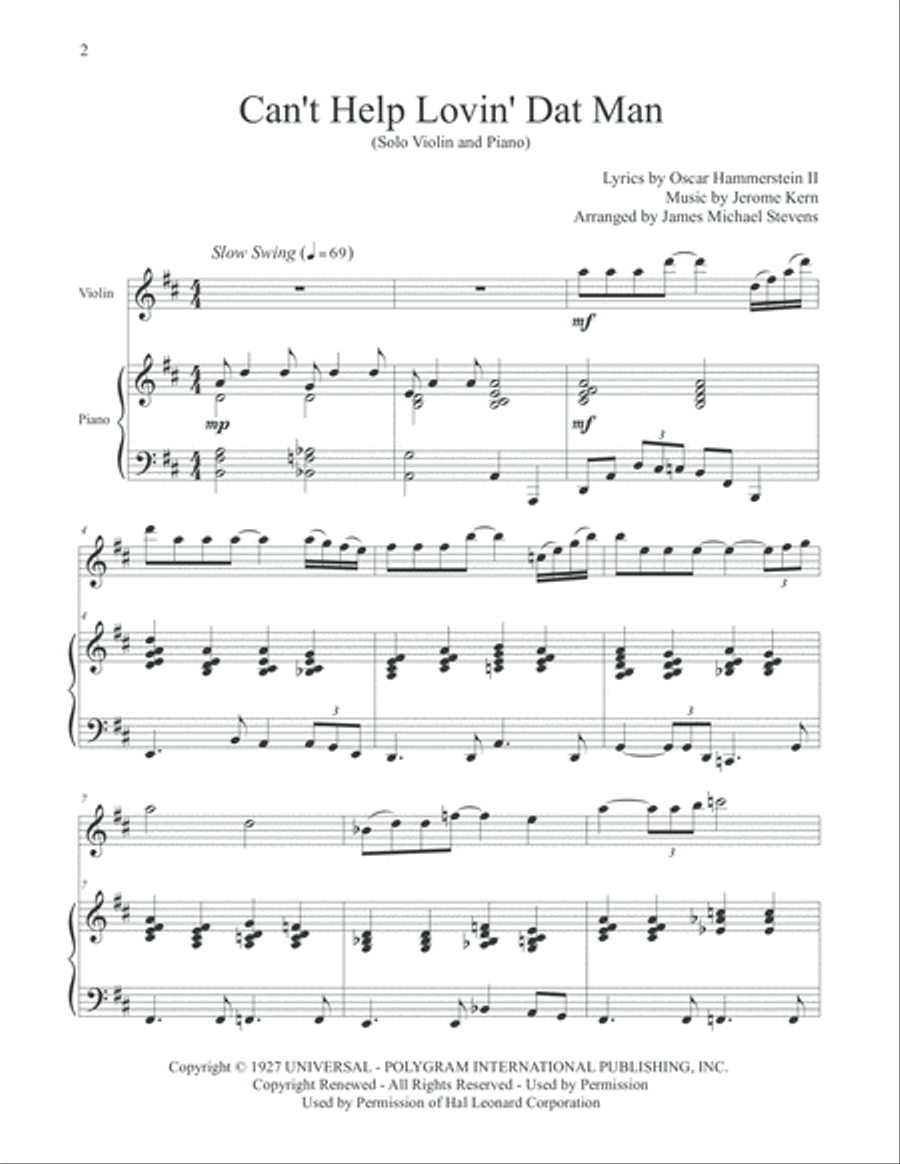Can't Help Lovin' Dat Man Violin Solo scores gallery preview page 2