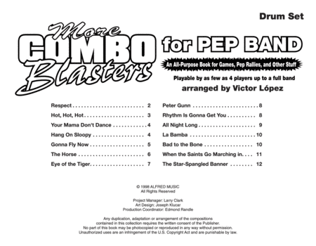 More Combo Blasters for Pep Band (Drum Set) image number null