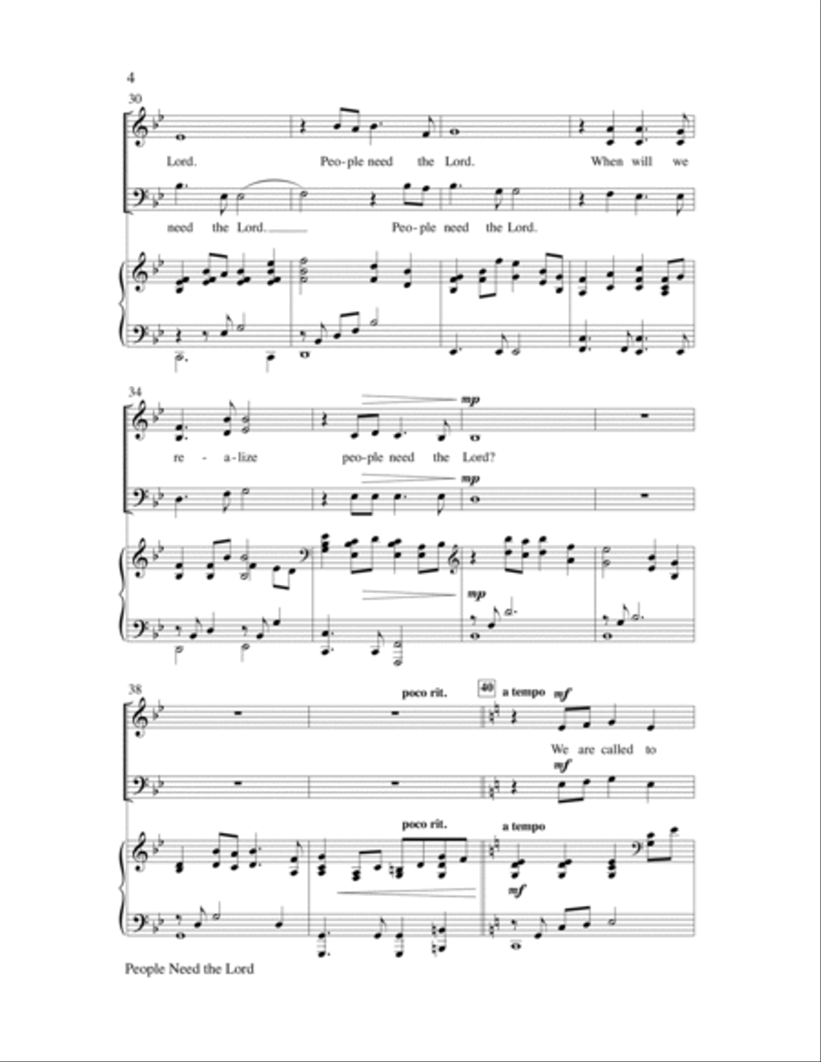 People Need the Lord 3-Part scores gallery preview page 4
