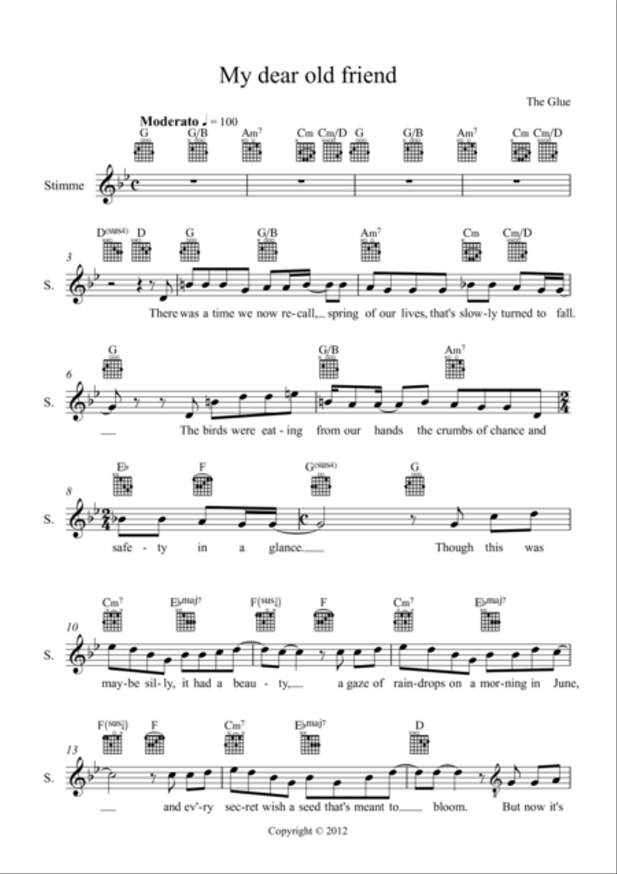 My dear old friend My dear old friend Voice Solo scores gallery preview page 1