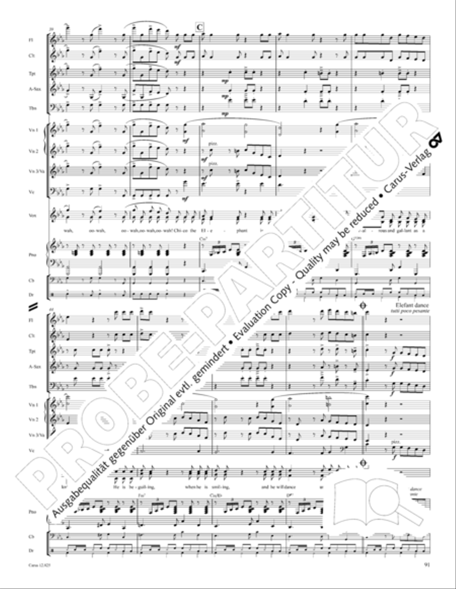 Circus Allegro Circus Allegro Choir scores gallery preview page 92