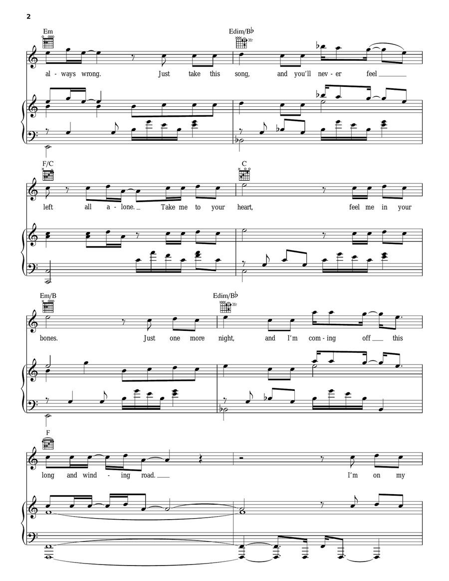 Home Sweet Home Piano, Vocal, Guitar scores gallery preview page 2