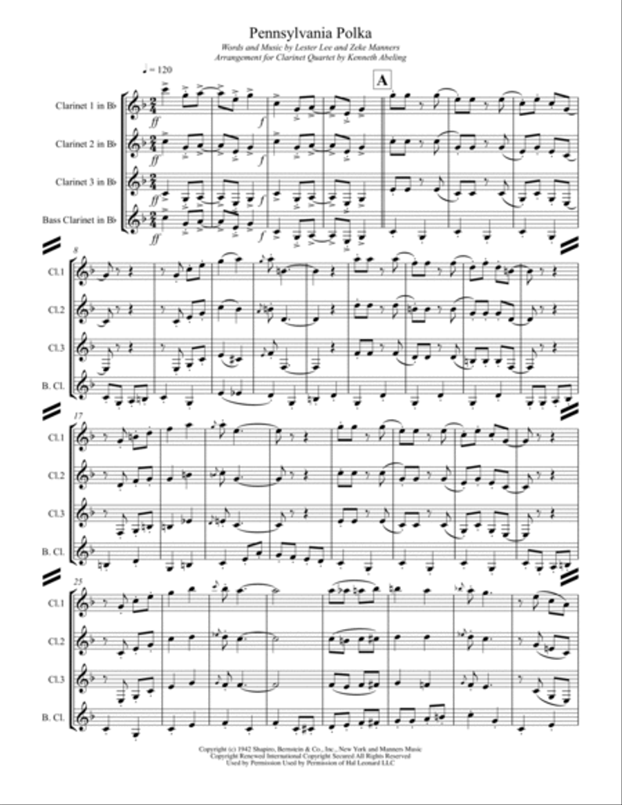 Pennsylvania Polka Woodwind Ensemble scores gallery preview page 2
