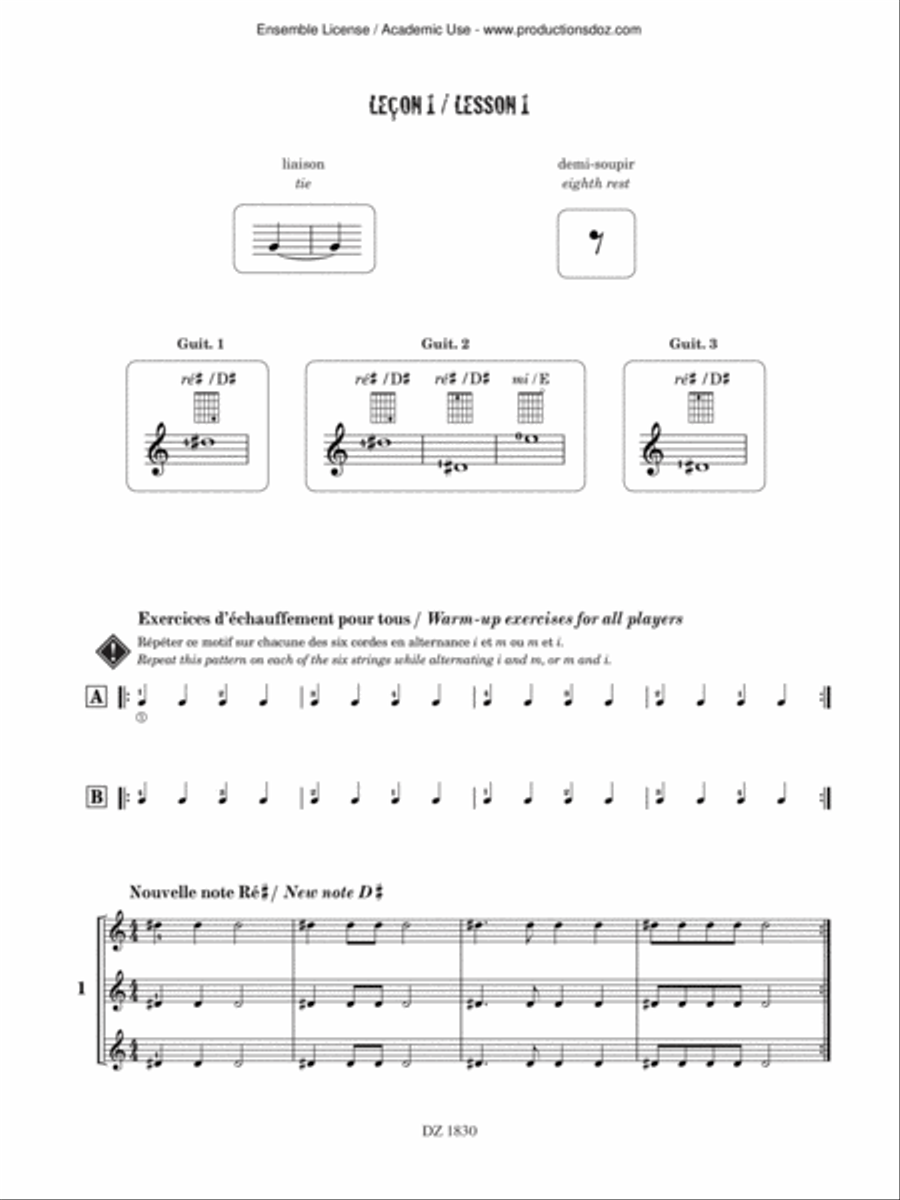 Ma guitare, mon band (cahier du professeur) vol. 2 Classical Guitar scores gallery preview page 4