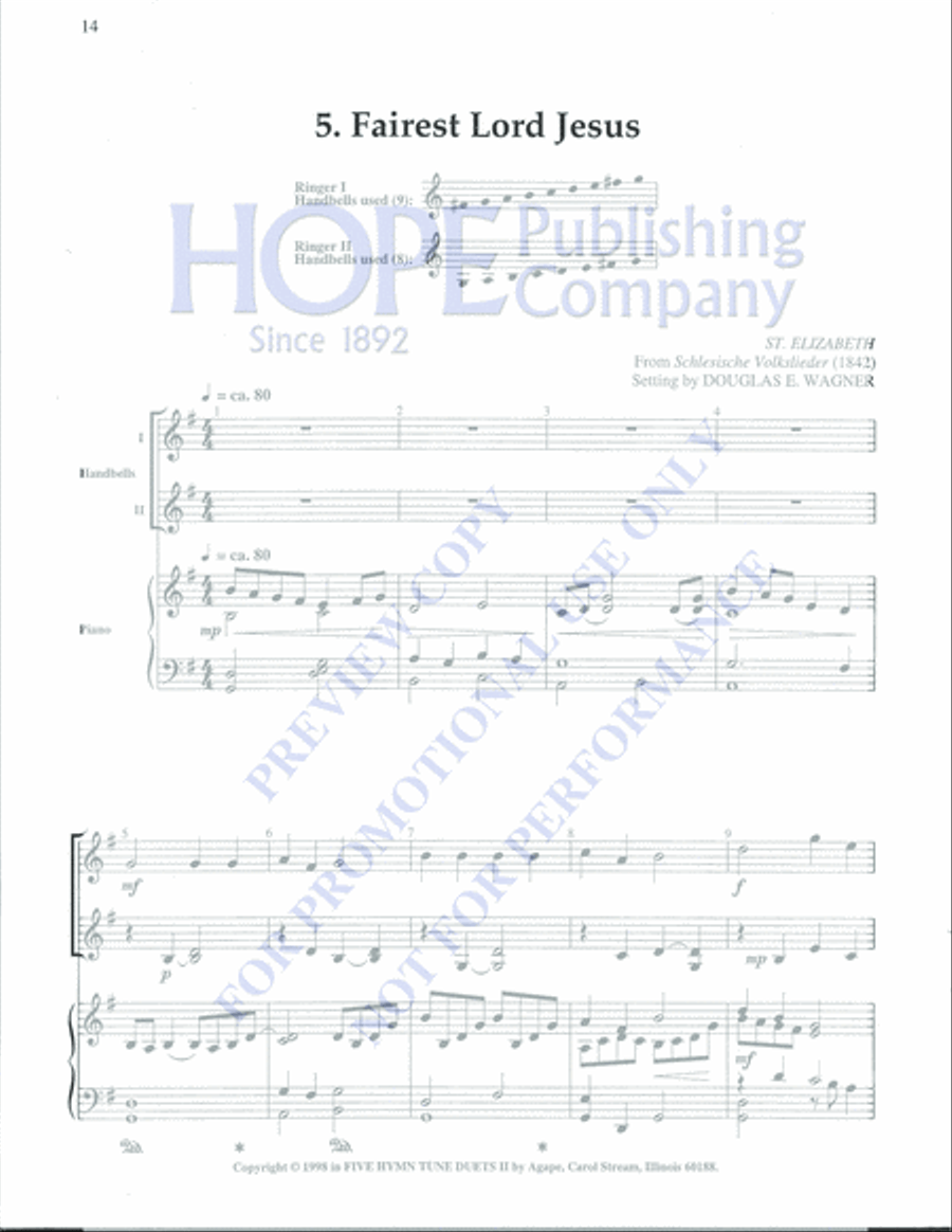 Five Hymn Tune Duets II Percussion scores gallery preview page 16