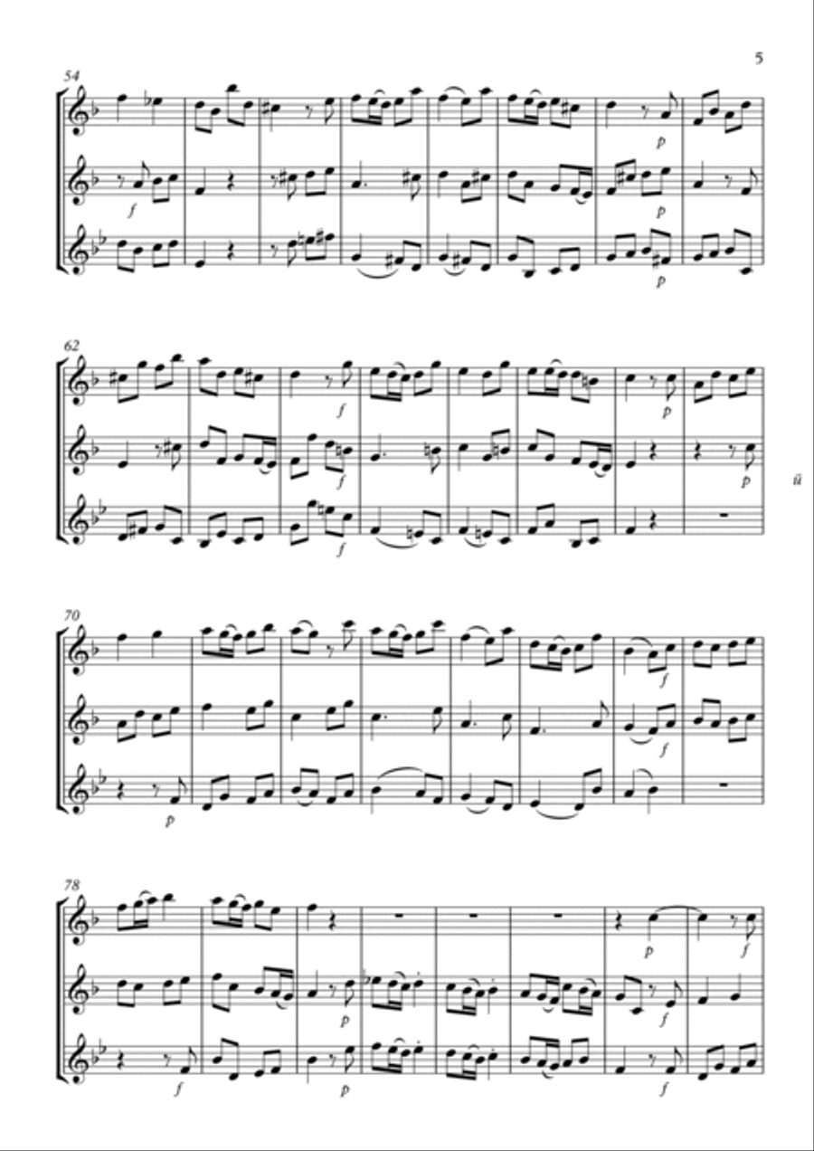 Trio Sonata No.8 Woodwind Trio scores gallery preview page 5