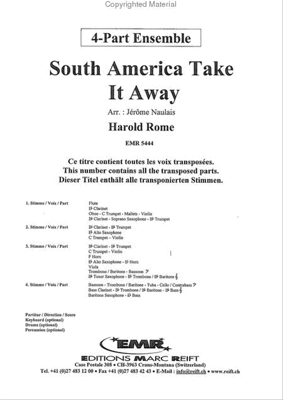 South America Take It Away Concert Band scores gallery preview page 2