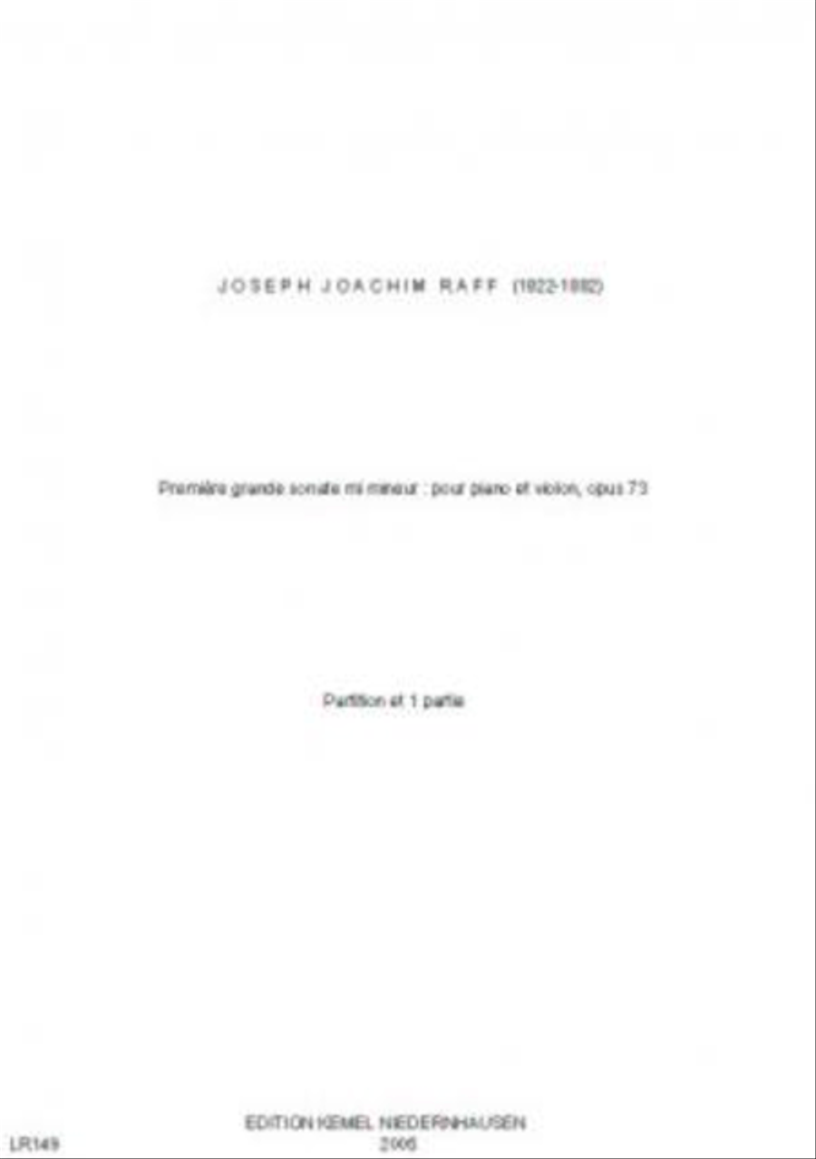 Premiere grande sonate mi mineur