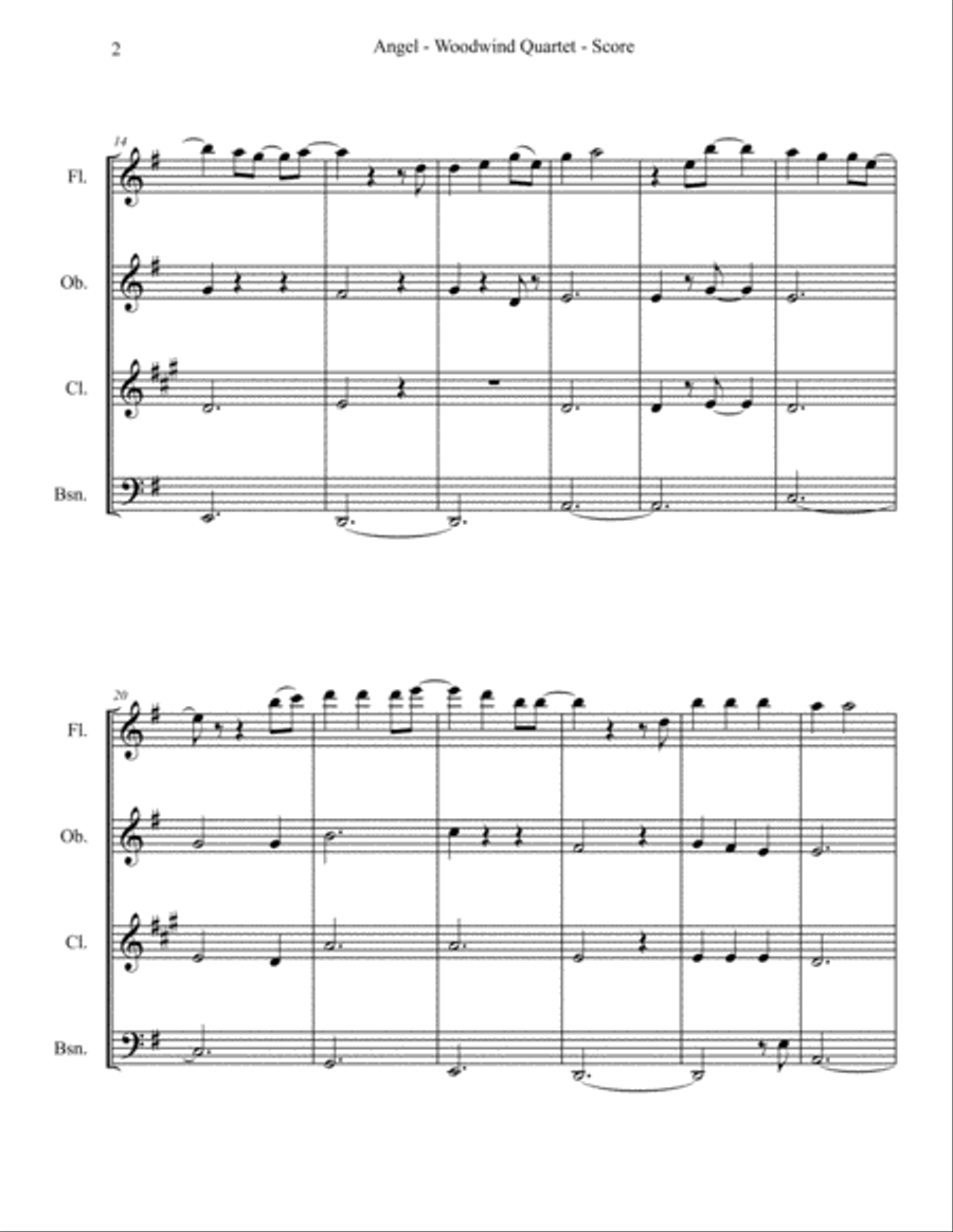 Angel Woodwind Quartet scores gallery preview page 2