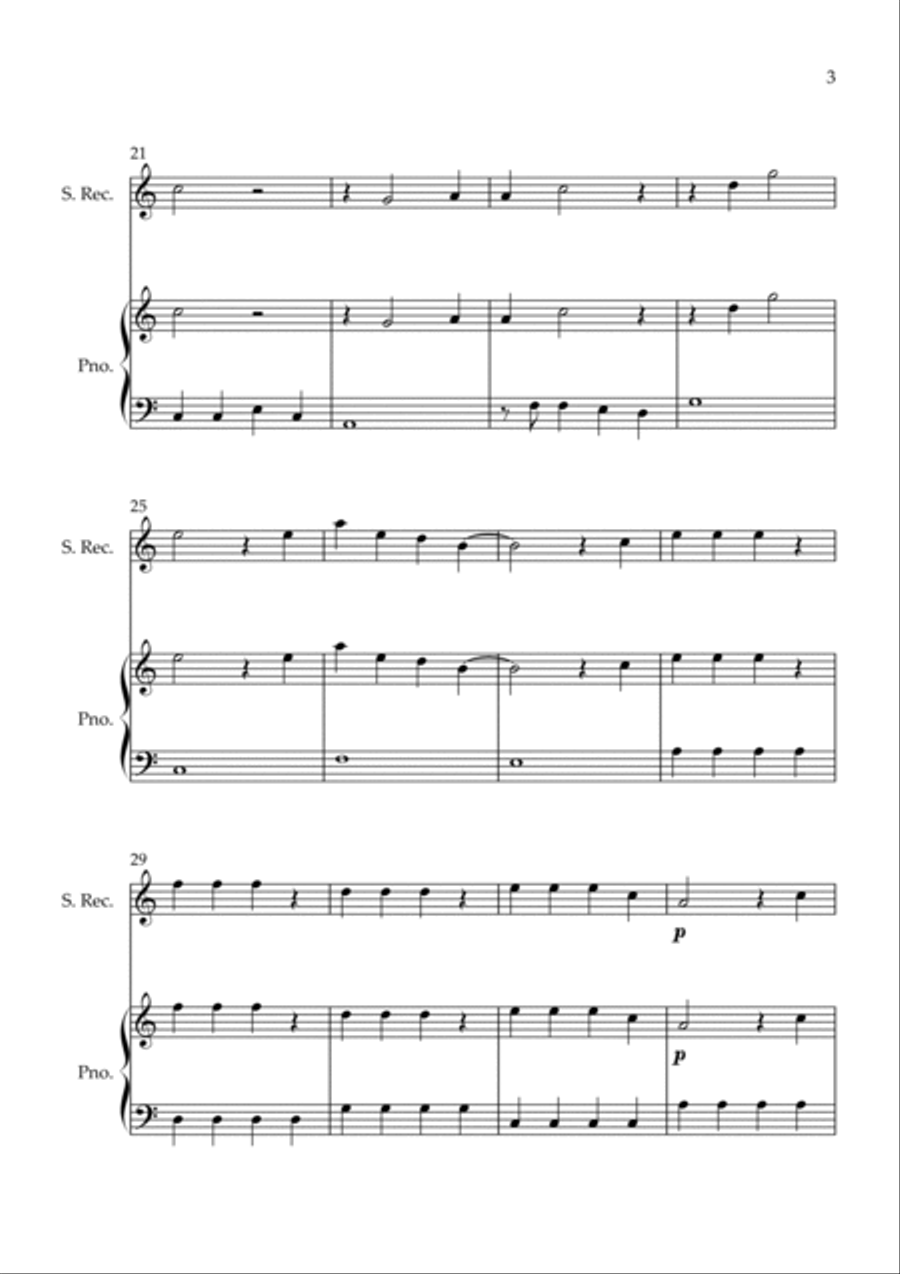 Flowers Recorder scores gallery preview page 3