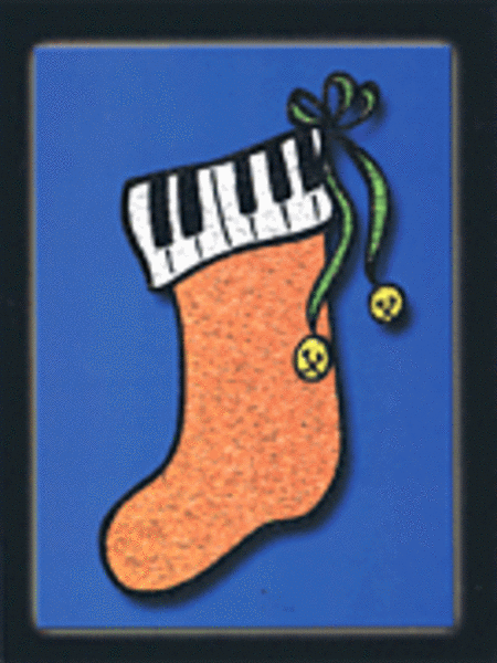 Keyboard Christmas Stocking Card