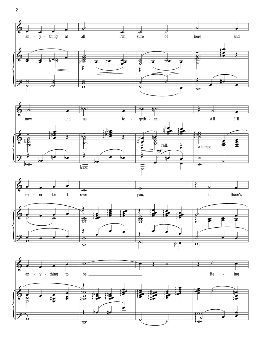 With So Little To Be Sure Of Piano, Vocal scores gallery preview page 2