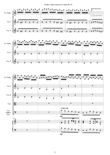 Vivaldi - Violin Concerto in C major RV 172 for Violin, Strings and Cembalo image number null