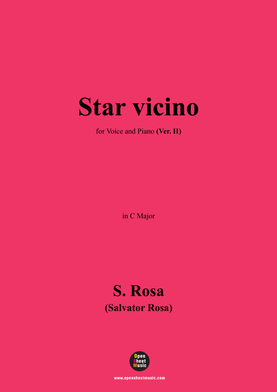 S. Rosa-Star vicino,Ver. II,in C Major Voice scores gallery preview page 1