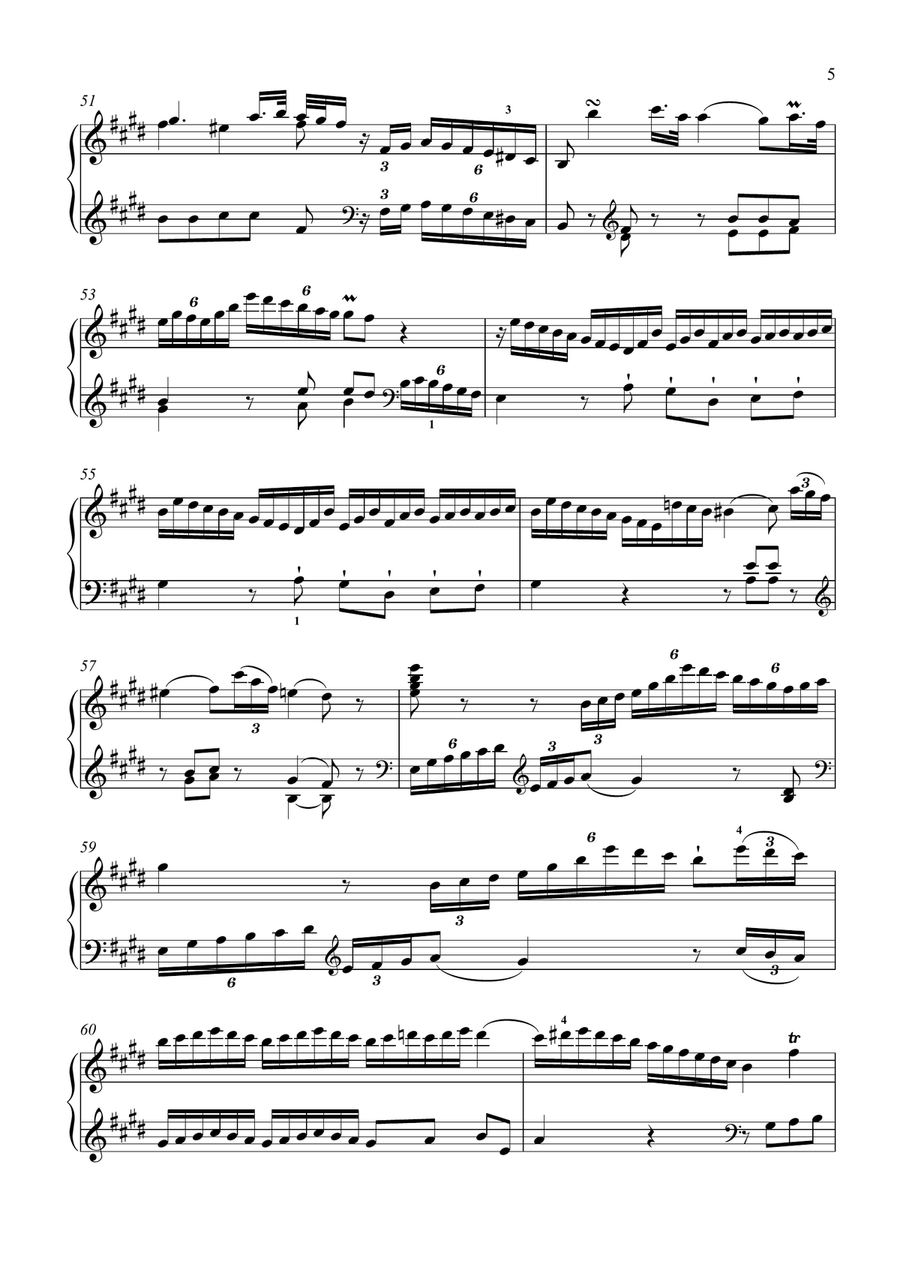 Haydn-Piano Sonata in E major,Hob.XVI.31(Piano solo) Small Ensemble scores gallery preview page 6