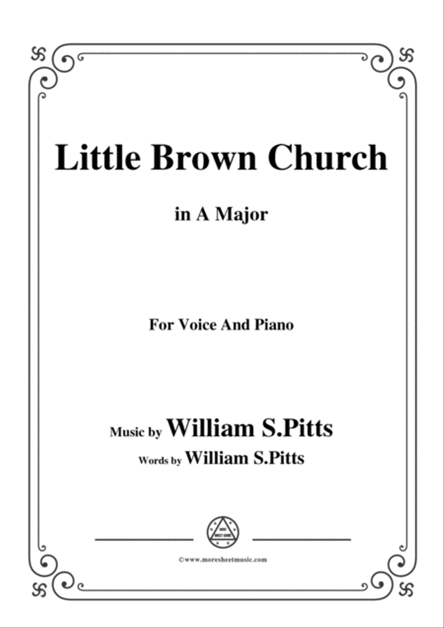 William S. Pitts-Little Brown Church,in A Major,for Voice and Piano Voice Solo scores gallery preview page 1