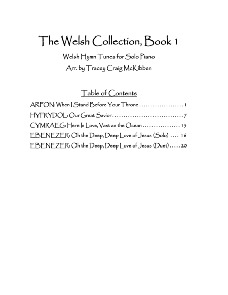 The Welsh Collection, Book 1 image number null