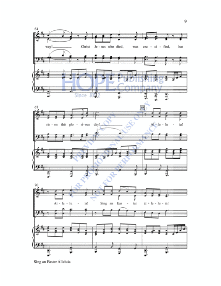 Sing an Easter Alleluia 4-Part scores gallery preview page 10