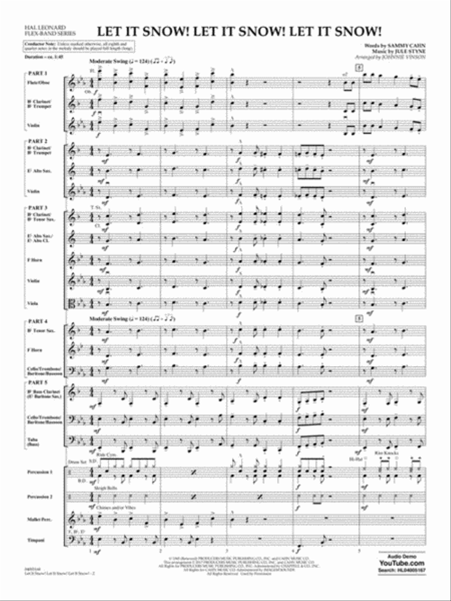 Let It Snow! Let It Snow! Let It Snow! Concert Band scores gallery preview page 3