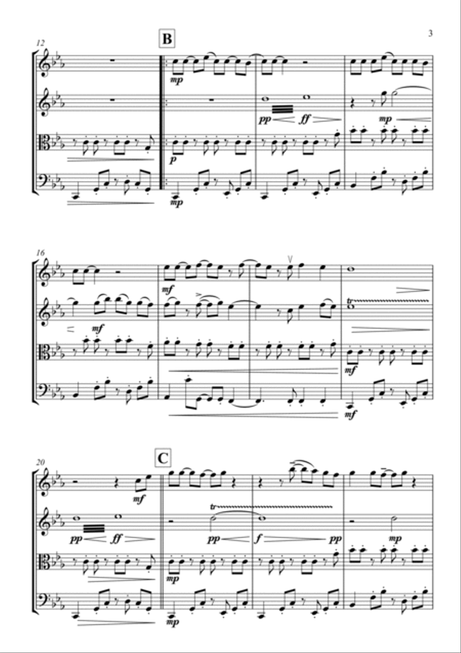 I Wish I Didn't Miss You Anymore String Quartet scores gallery preview page 3