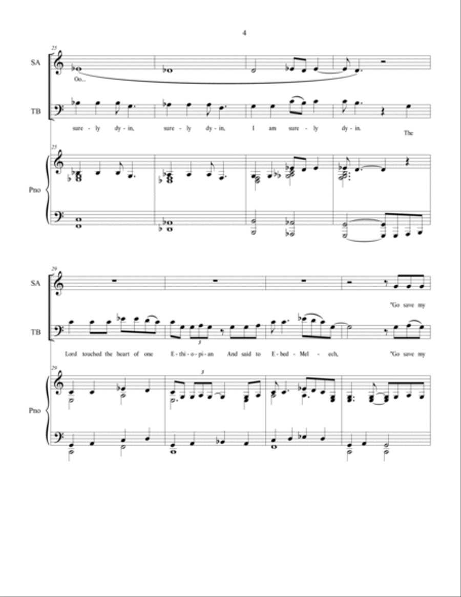 Savin' Jeremiah - SATB Choir 4-Part scores gallery preview page 5