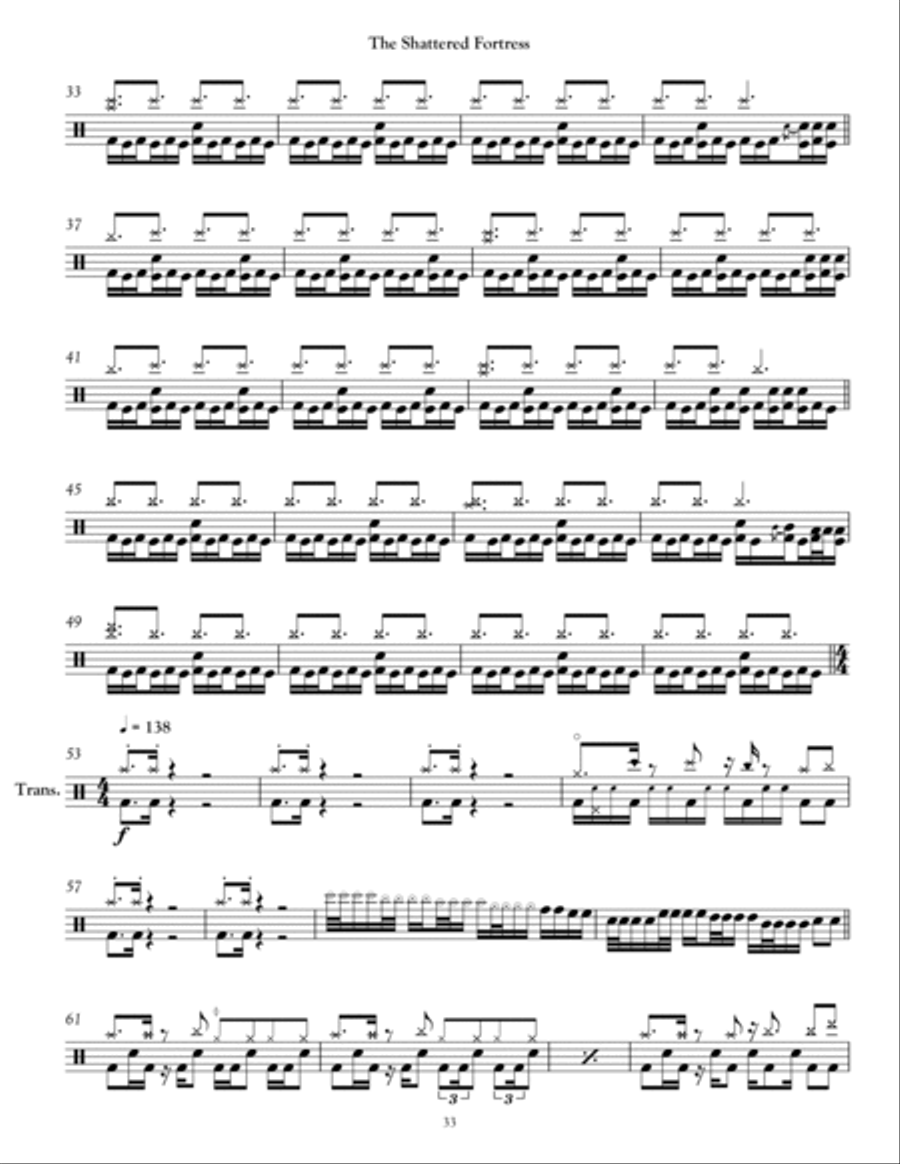 The Shattered Fortress The Shattered Fortress Drum Set scores gallery preview page 2