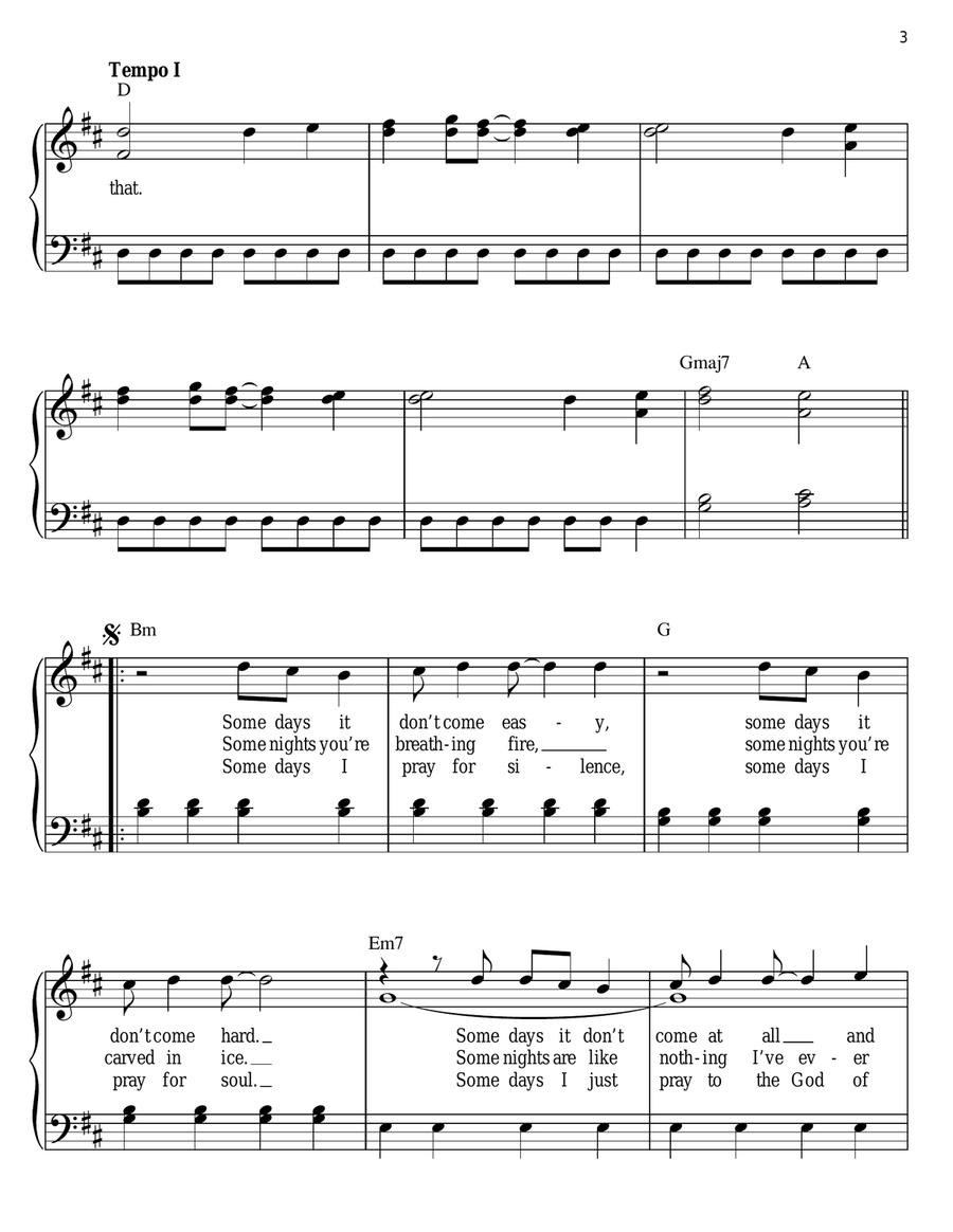 I'd Do Anything For Love (But I Won't Do That) Easy Piano scores gallery preview page 3