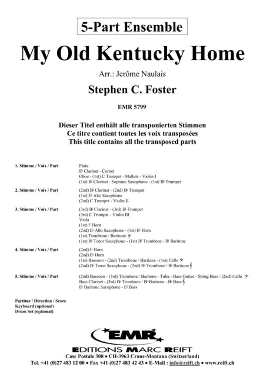 My Old Kentucky Home Concert Band scores gallery preview page 2