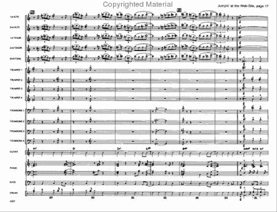 Jumpin' At the Website Jazz Ensemble scores gallery preview page 17